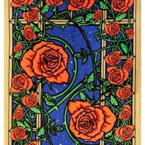 Rose & Thorns Window 60 x 90 inch Tapestry